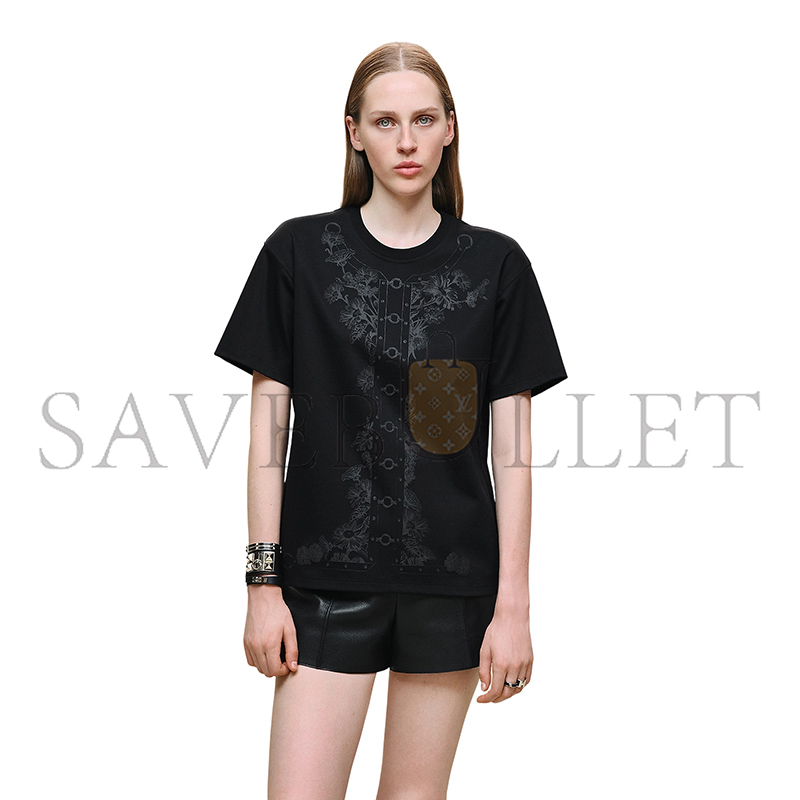 HERMES T-SHIRT WITH MAXI PRINT H6E4620DC0234